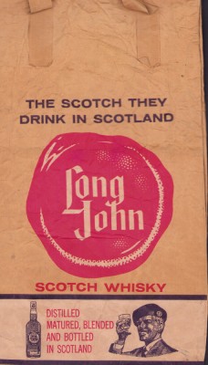 HST Pungă reclamă whisky Long John CU UZURĂ foto