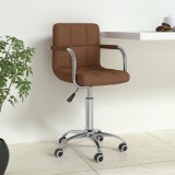 vidaXL Scaun de birou pivotant, maro, material textil