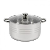 Oala Inox Heinner Myra 9L, 28cm, cu Capac Sticla, Inductie