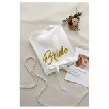 Cumpara ieftin Halat din Satin cu Cordon Alb Bride