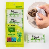 Mini Șervețele Umede CMCLASS pentru Animale de Companie cu Aloe și Mușețel - 4 Pachete Individuale, Delicate
