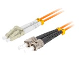 Patch cord fibră optică LANBERG OM2 LC/UPC-ST/UPC 1m portocaliu LSZH