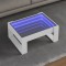 vidaXL Măsuță de cafea cu LED infinity, alb, 70x53x30 cm 847630