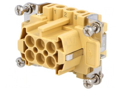 Conector HDC Mamă 6P 16A 500V foto