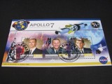 Apollo 7, Prima Misiune Cu Echipaj NASA . Bloc filatelic Burkina Faso 2023, Spatiu, Stampilat