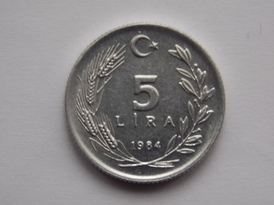 5 LIRA 1984 TURCIA foto