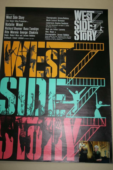 Afisul original german al filmului american mult.premiat WEST SIDE STORY