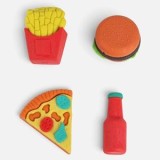 Set Radiere 3D Mese de Hrănuri - Pizza, Burger, Cartofi Prajiti &amp; Ketchup, CMCLASS