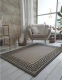 Cumpara ieftin Covor Bucatarie Tip Iuta, Model Natura 900-19, Marime 120 x 170 cm, Crem, Maro, Antialergic, Polipropilena, Living, Terasa, Sufragerie, Birou