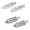 Set Clame de Păr, Model B, Transparent, Alb și Gri, 6cm, 4 Bucăți, Oem