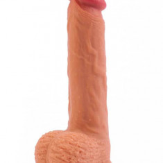 Dildo Realistic Din Silicon Dublu-Stratificat, 21cm