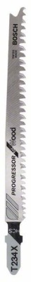 Bosch Set 3 panze ferastrau vertical T 234 X Progressor for Wood, 117mm ProAdvanced PowerfulTools foto