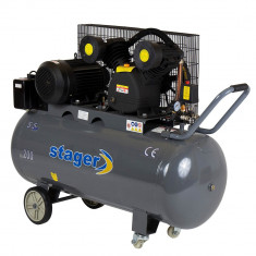 Compresor aer cu ulei STAGER 5.5cp 200l debit aer refulat 600l/min 8bar foto