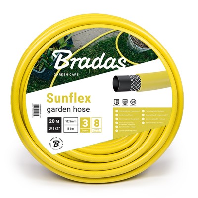 Furtun de gradina cu insertie, galben, Bradas, 1/2 - 30 m foto