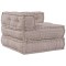 vidaXL Canapea puf modulara 3 locuri, convertibila maro deschis textil