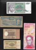 Set 5 bancnote de prin lume adunate (cele din imagini) #346, Africa