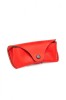 Toc Ochelari Piele Naturala Handmade Clio Rosu - Etui Protectie Lucrat Manual, Produs in Romania
