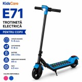 Trotineta electrica pentru copii KidsCare E71, 110W, Bluetooth, albastra