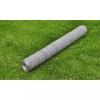 VidaXL Plasă de s&acirc;rmă găini, argintiu, 25 x 0,75 m, oțel galvanizat