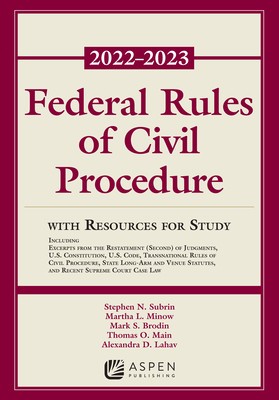 Federal Rules of Civil Procedure: With Resources for Study foto