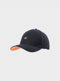 Șapcă cu cozoroc strapback unisex - neagră, 4F Sportswear