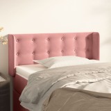 VidaXL Tăblie de pat cu aripioare roz 103x16x78/88 cm catifea