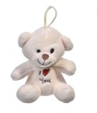 Mini ursulet de plus, Crem deschis, 11 cm