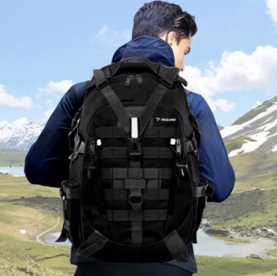 Rucsac barbatesc negru sport Trizand, 25 l, pentru munte sau drumetii foto