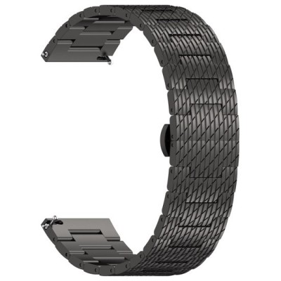 Curea pentru Samsung Galaxy Watch 4/5/Active 2, Huawei Watch GT 3 (42mm)/GT 3 Pro (43mm) - Techsuit Watchband (W052) - Black foto