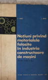 NOTIUNI PRIVIND MATERIALELE FOLOSITE IN INDUSTRIA CONSTRUCTOARE DE MASINI-V. HUSEA, I. BIRLA