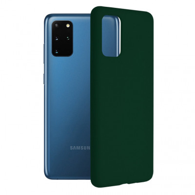 Husa pentru Samsung Galaxy S20 Plus 4G / S20 Plus 5G, Techsuit Soft Edge Silicone, Dark Green foto