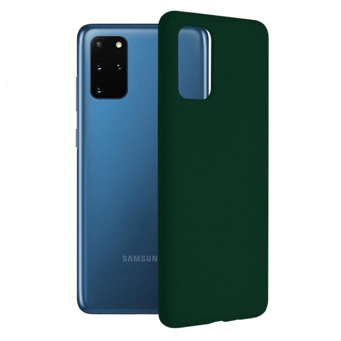 Husa pentru Samsung Galaxy S20 Plus 4G / S20 Plus 5G, Techsuit Soft Edge Silicone, Dark Green