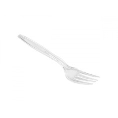 Set 12 furculite masa 18 cm, plastic reutilizabil, transparente