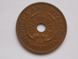 ONE PENNY 1957 RHODESIA AND NYASALAND - ELIZABETH