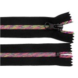 Fermoar spiralat nedetasabil, lungime 16 cm, curcubeu