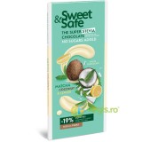 Ciocolata Alba cu Matcha, Cocos si Lamaie Sweet&amp;Safe 90g