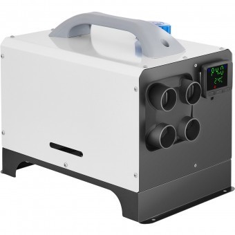 Incalzitor diesel Vevor All-in-one, 5 kW, 4 x iesiri de caldura, Telecomanda, 0.1&amp;ndash;0.24 l/h, Rezervor 5l, 37x25x26 cm foto
