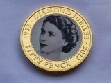 508. Moneda Tristan da Cunha 50 pence 2012 (Diamond Jubilee, Queen Elizabeth II)