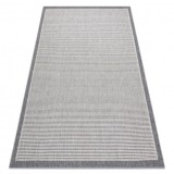 Covor SPRING 20411332 linii, cadru sisal, buclat - gri, 160x230 cm, Dreptunghi