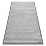 Covor SPRING 20411332 linii, cadru sisal, buclat - gri, 140x200 cm