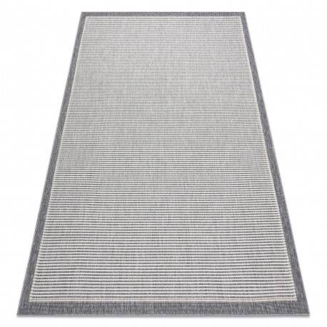 Covor SPRING 20411332 linii, cadru sisal, buclat - gri, 160x230 cm