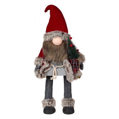 Figurină Decorativă Crăciun, Gnome Interactiv, Căciulă Roșie, 70 cm foto