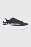 Karl Lagerfeld ghete de piele Maxi Kup culoarea negru