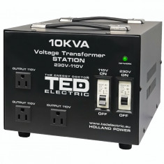 Transformator 230-220V la 110-115V 10000VA/8000W cu carcasa TED000231 SafetyGuard Surveillance foto