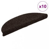 VidaXL Covorașe scări autoadezive 10 buc., maro, 56x17x3 cm punch