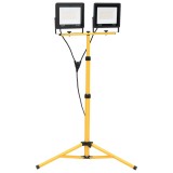 Proiector cu LED și trepied, 2x100 W, alb cald