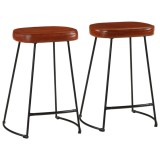 Cumpara ieftin Scaune de bar, 2 buc., maro &icirc;nchis, 41x29x62 cm