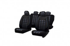 Huse Scaune Auto VW PASSAT B6 (2005-2010) Sport Negru-Albastru foto