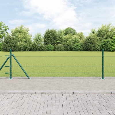 gard hexagonal vidaXL verde 0.4x10 m oțel foto