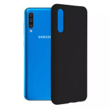 Cumpara ieftin Husa Samsung Galaxy A50 Silicon Negru Slim Mat cu Microfibra SoftEdge